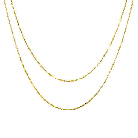NECKLACE DOUBLE LAYER GOLD PLATED